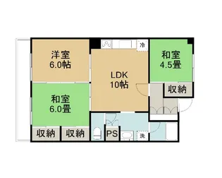 大同ハイツ【4階】の間取り