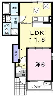 LANG RAVIN【1階】の間取り