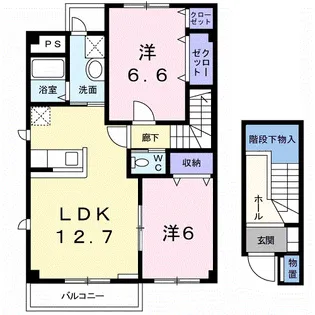 セーリオA【2階】の間取り