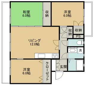 K’SB湯所【201号室】の間取り