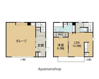 ガレージハウス アヴェンタ Ⅴ・Ⅶ【Ⅶ号室】の間取り