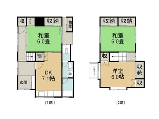 鳥取県鳥取市東町3丁目【一戸建】の間取り