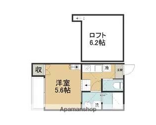ALPHA THE PREMIER 吉方町【2011号室】の間取り