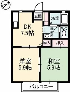 エヴァーウェル A棟【1階】の間取り