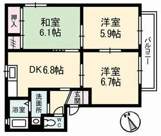 シャーメゾン グリーンヒル A棟【1階】の間取り