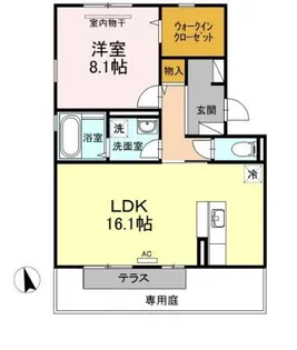 フェリーチェ立川 B棟【1階】の間取り