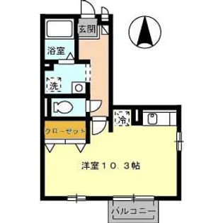 1Rの間取り画像