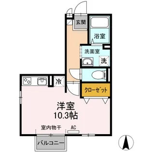 セントラルヴィレッジ B棟【2階】の間取り