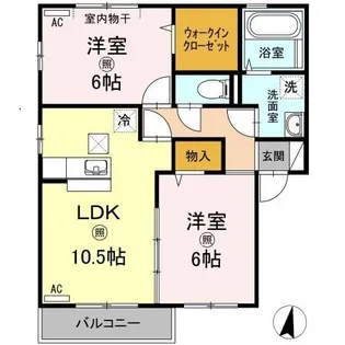 リビングタウン宮ノ下 D棟【1階】の間取り