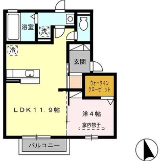 クレシエンド A棟【2階】の間取り