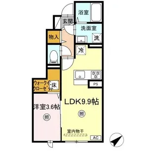 セレーネ寺町【1階】の間取り