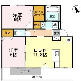 コート・ラ・ルナ B棟【1階】の間取り