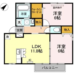 セジュールアルファ C棟【2階】の間取り