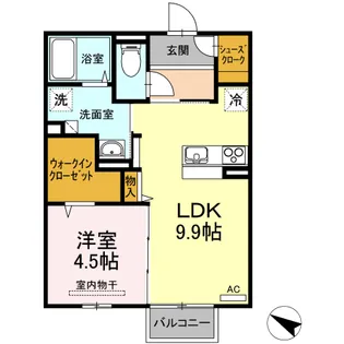ラルジェ A棟【2階】の間取り