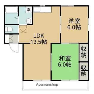 オリーブハウス C【202号室】の間取り