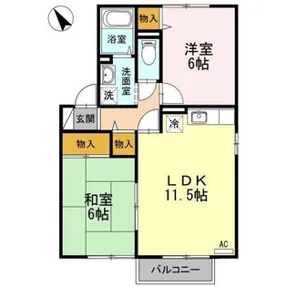 ミルキーウェイF【2階】の間取り