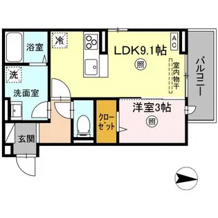セントラルIWAMI TYPEー2【3階】の間取り