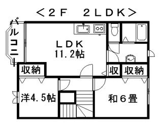 チェリーヒルコモンズB【2階】の間取り