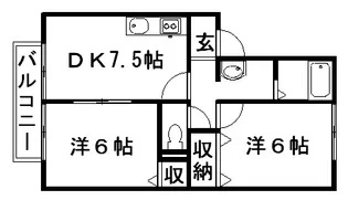 ボナールヴィラ【1階】の間取り