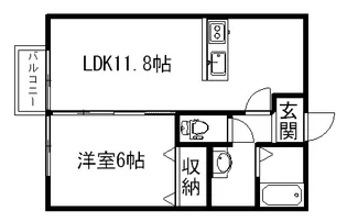 グランド ヒルズ【2階】の間取り