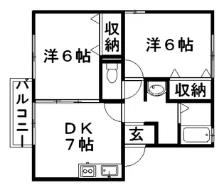 ハイツ トベラ C棟【1階】の間取り