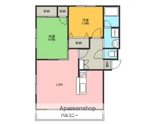 ウエストガーデン【101号室】の間取り