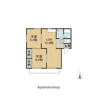 オリーブハウス B【2階】の間取り
