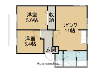 マグノーリアA・B【B201号室】の間取り