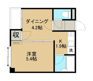 コーポサツキⅡ【2階】の間取り
