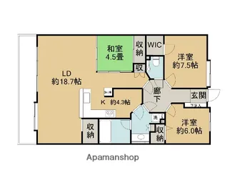 フローレンス永楽通りグランドアーク【702号室】の間取り