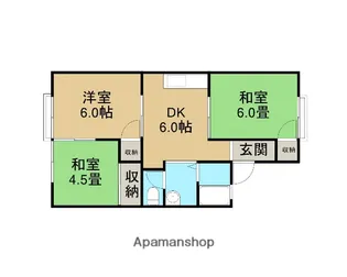 ベルビューササキⅠ【205号室】の間取り