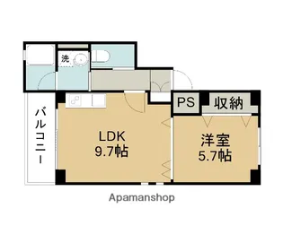 ブルーナ南吉方【101号室】の間取り