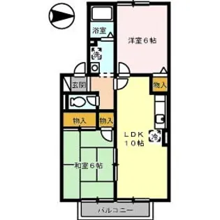 ハイツK【2階】の間取り