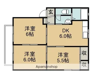 ブランネージュⅠ【202号室】の間取り