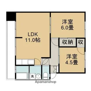 クラウディア湯所【3階】の間取り