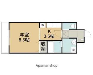 ドリームスプルース【208号室】の間取り