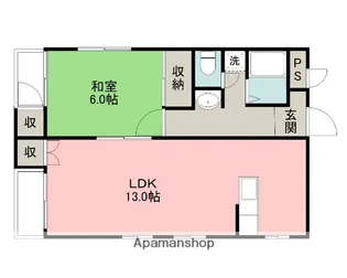 カーム富安【103号室】の間取り