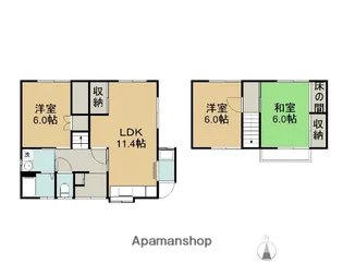 鳥取県鳥取市西品治【一戸建】の間取り