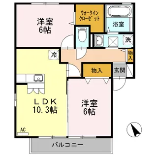 サン・ド・ヴェージュ【2階】の間取り