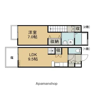 クリュレ・ド・コーミエ【103号室】の間取り