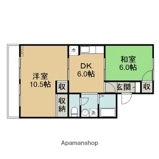 セジュール大覚寺【201号室】の間取り
