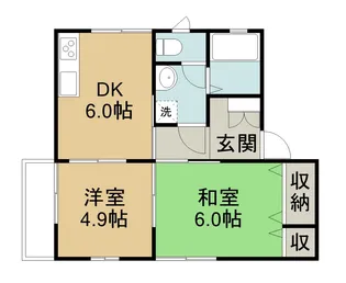 スウェットハウス【2-1号室】の間取り