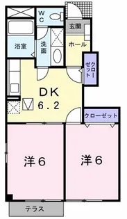 エトワール・バーグB【1階】の間取り