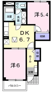 エトワール・バーグA【1階】の間取り