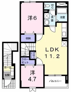 ボーリヴィエール【2階】の間取り