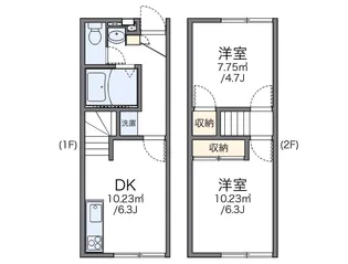 レオパレスコスモ明徳【102号室】の間取り