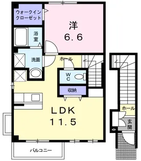 サニーレジデンス B【2階】の間取り