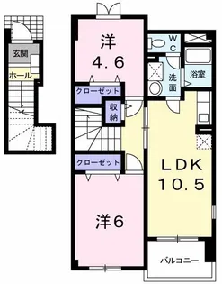 アルエット・シエル【2階】の間取り