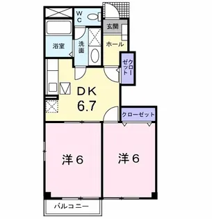 アルエット・シエル【1階】の間取り
