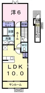ラック ヴィラⅡ B【2階】の間取り